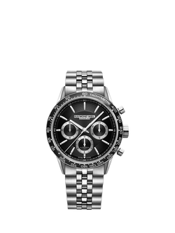 Raymond Weil Men's Freelancer 43.5 Chronograph Automatic Bracelet Strap Watch, Silver, Silver
