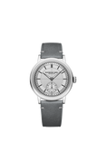 Raymond Weil Men's Millesime 39.5 Seconds Dial Automatic Leather Strap Watch, Silver/Grey