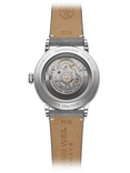 Raymond Weil Men's Millesime 39.5 Seconds Dial Automatic Leather Strap Watch, Silver/Grey