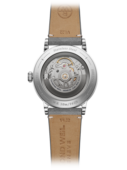 Raymond Weil Men's Millesime 39.5 Seconds Dial Automatic Leather Strap Watch, Silver/Grey - view 2, Silver