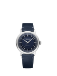 Raymond Weil Men's Millesime 39.5 Automatic Leather Strap Watch, Silver/Blue