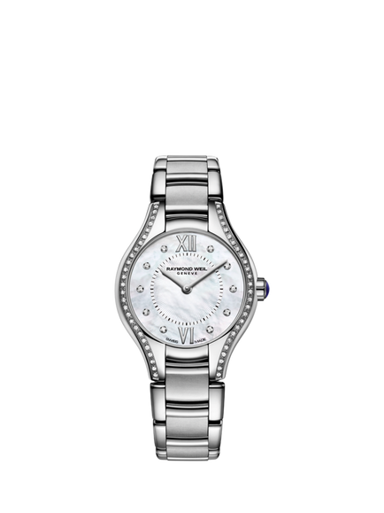 Raymond Weil Women's Noemia 24 Diamond Bezel Bracelet Strap Watch, Silver, Silver
