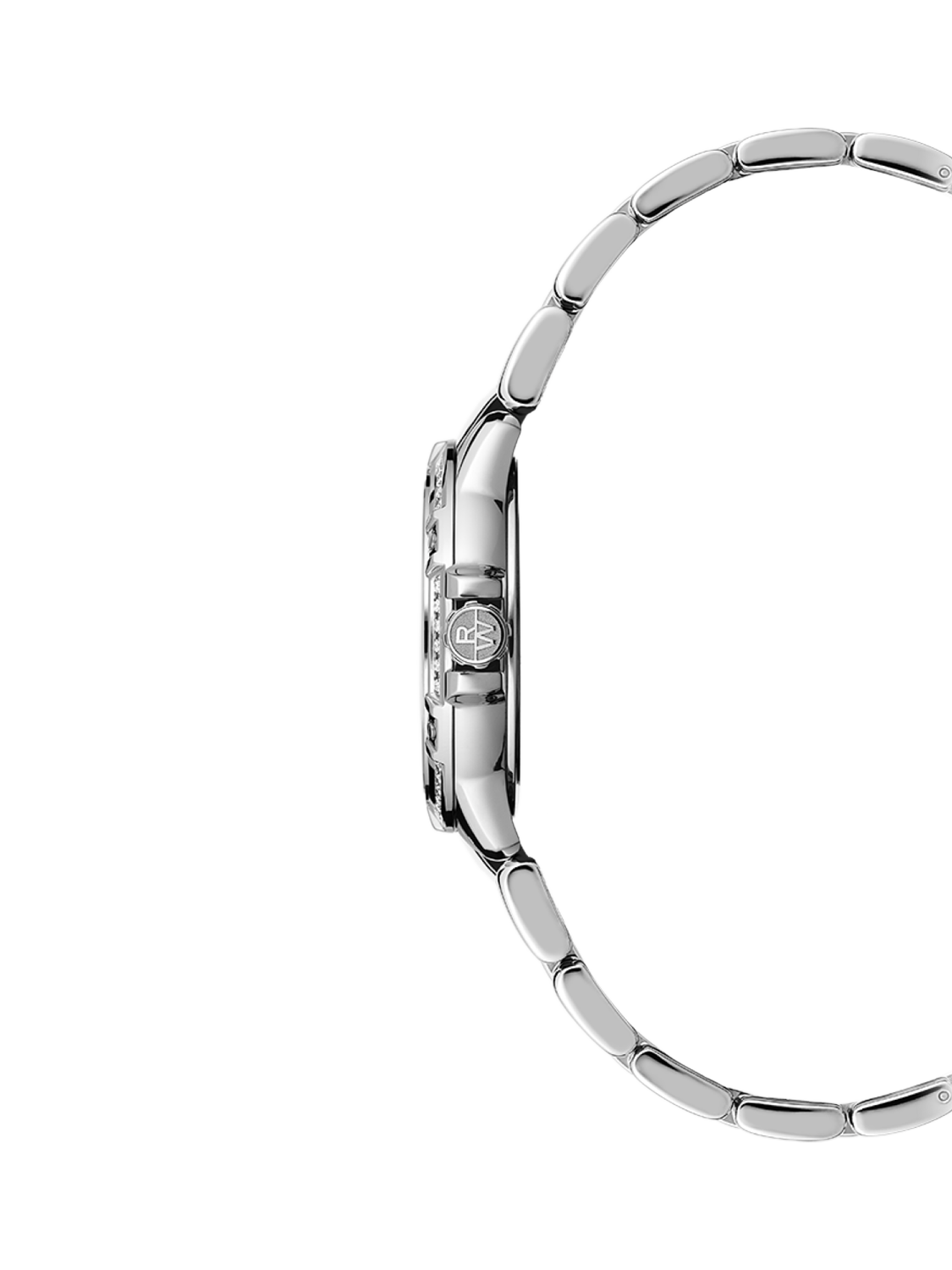 Product image 3 of 3, which shows Raymond Weil Women's Tango 30 Frosted Diamonds Date Bracelet Strap Watch, Silver/Green