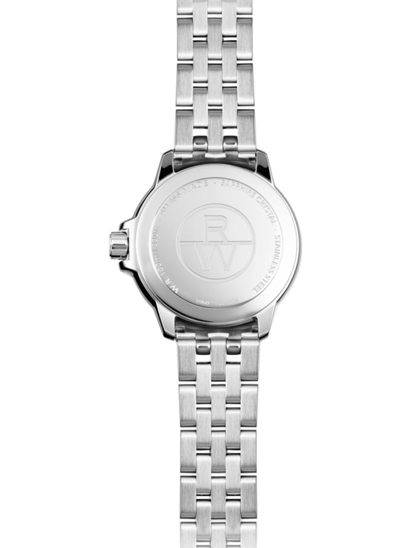 Product image 2 of 3, which shows Raymond Weil Women's Tango 30 Date Bracelet Strap Watch, Silver/Ice Green
