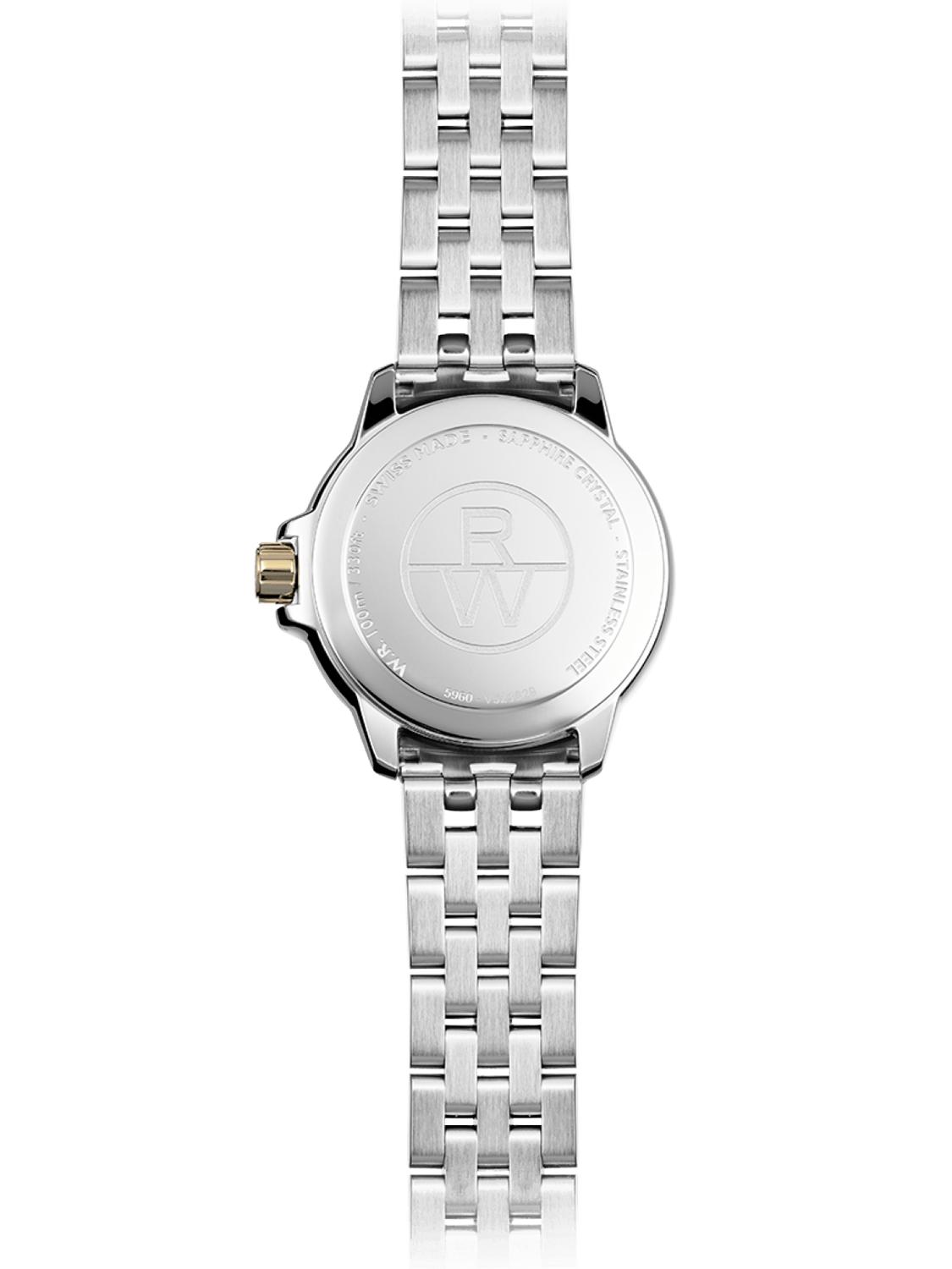 Product image 2 of 3, which shows Raymond Weil Women's Tango 30 Mother of Pearl Diamonds Bezel Date Bracelet Strap Watch, Silver/Gold