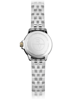 Raymond Weil Women's Tango 30 Mother of Pearl Diamonds Bezel Date Bracelet Strap Watch, Silver/Gold - view 2, Silver & Yellow