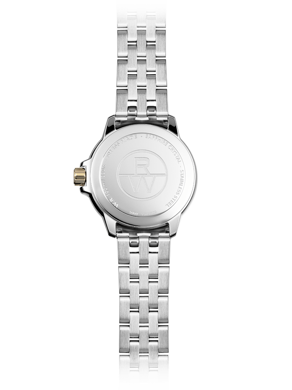Product image 2 of 3, which shows Raymond Weil Women's Tango 30 Mother of Pearl Diamonds Date Bracelet Strap Watch, Silver/Gold