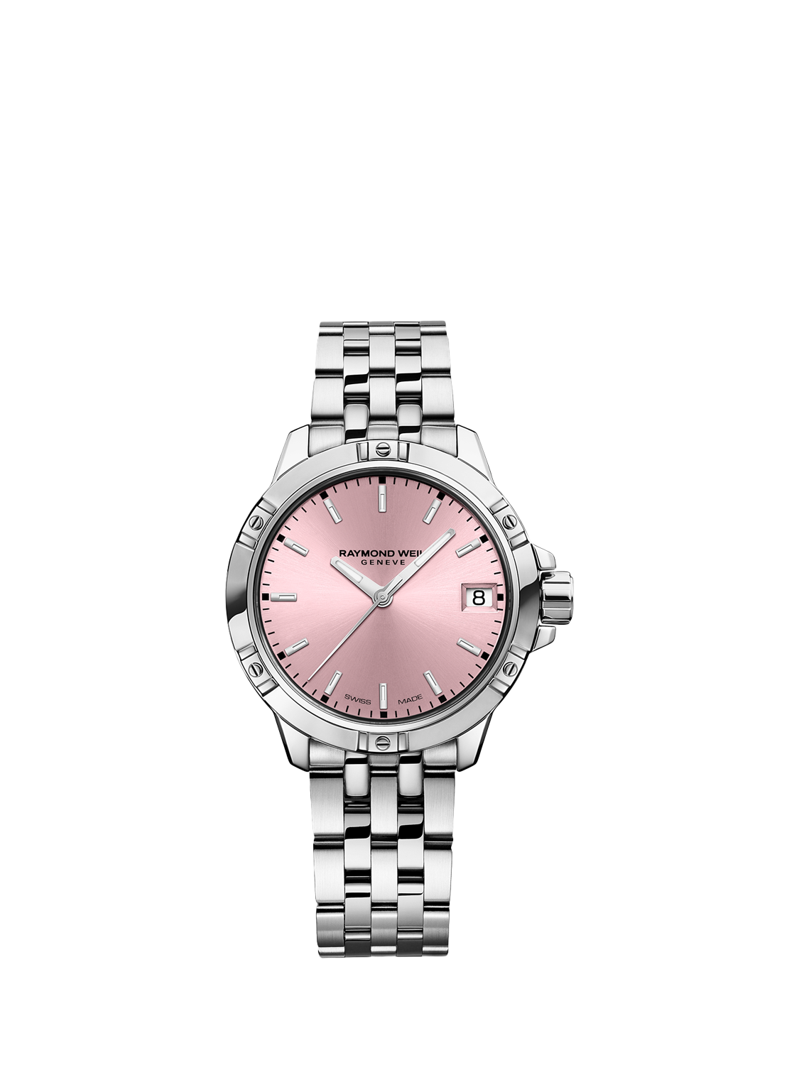 Product image 1 of 3, which shows Raymond Women's Weil Tango 30mm Watch, Pink/Silver