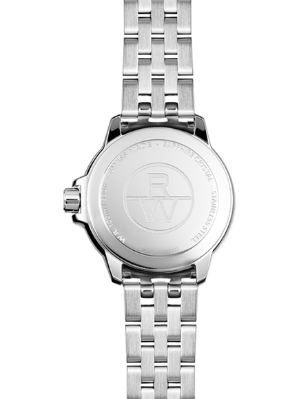 Raymond Weil Women's Tango 30 Frosted Date Bracelet Strap Watch, Silver/Purple - view 2, Silver