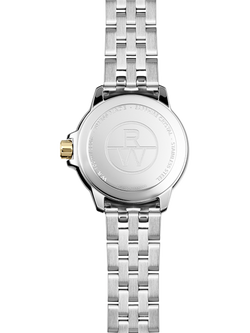 Raymond Weil Women's Tango 30 Date Bracelet Strap Watch, Silver/Gold - view 2, Silver & Yellow
