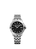 Raymond Weil Men's Tango 41 Date Bracelet Strap Watch, Silver/Black