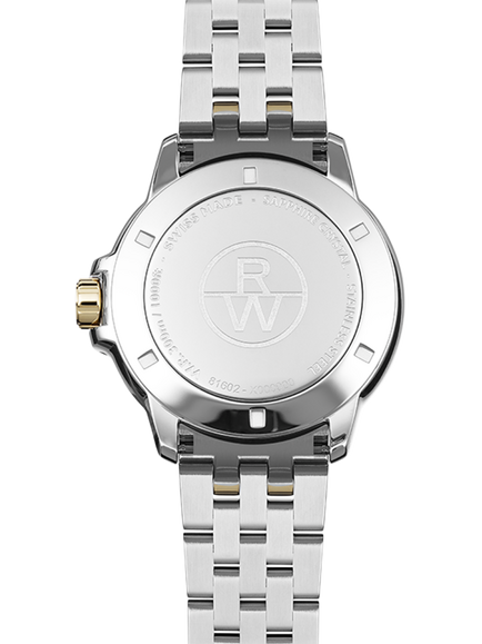 Raymond Weil Men's Tango 41 Date Bracelet Strap Watch, Silver/Gold - view 2, Silver & Yellow