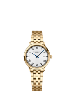 Raymond Weil Women's Toccata 29 Date Bracelet Strap Watch, Gold, Yellow