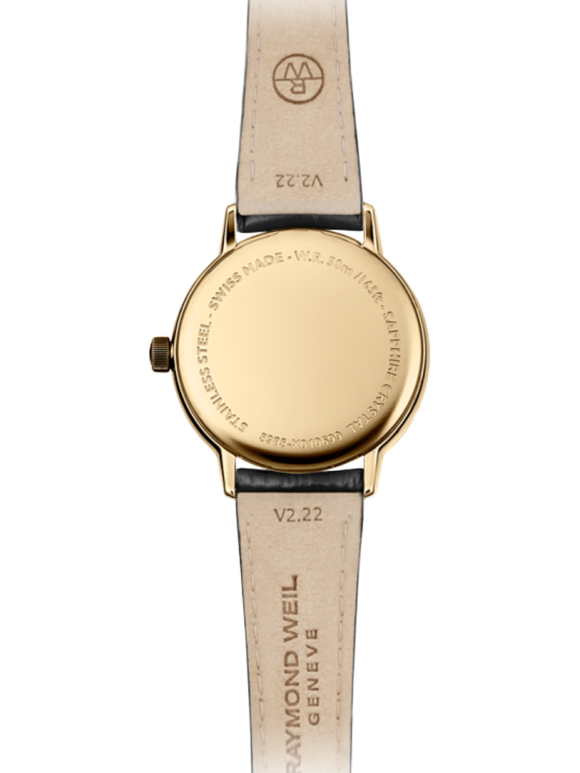 Product image 2 of 3, which shows Raymond Weil Women's Toccata 29 Date Leather Strap Watch, White/Black