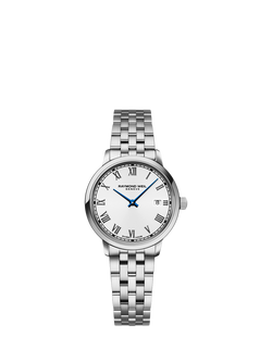 Raymond Weil Women's Toccata 29 Date Bracelet Strap Watch, Silver, Silver