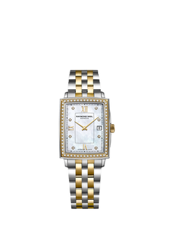 Raymond Weil Women's Toccata 34 Diamond Mother of Pearl Date Bracelet Strap Watch, Silver & Rose