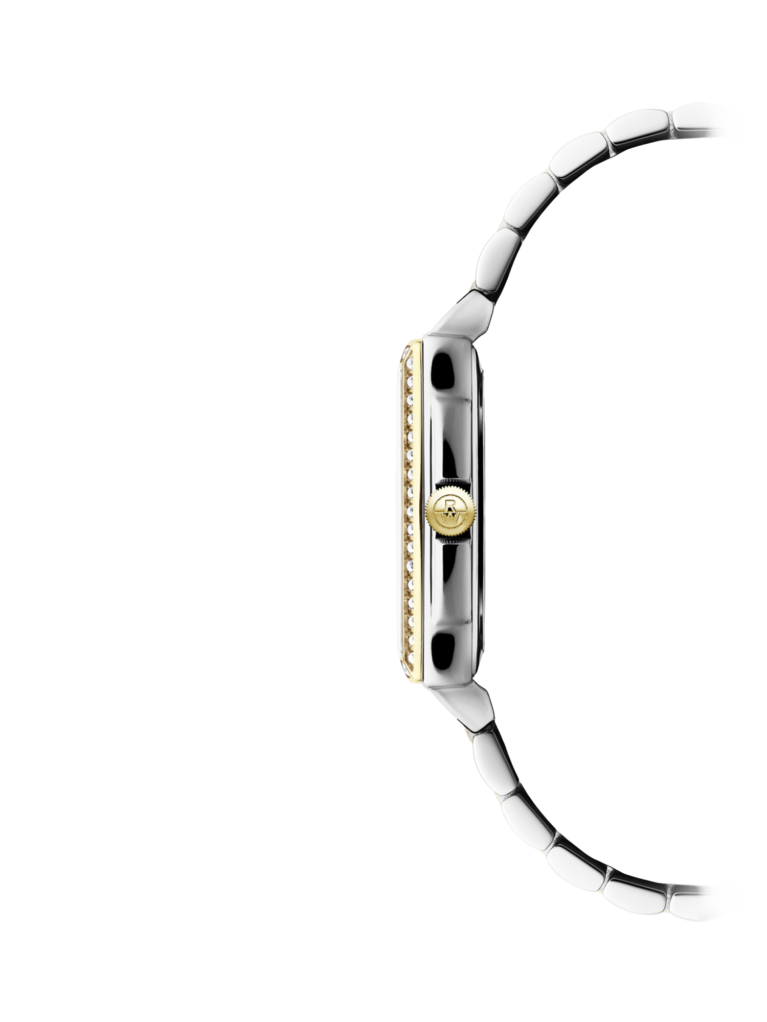 Product image 3 of 3, which shows Raymond Weil Women's Toccata 34 Diamond Mother of Pearl Date Bracelet Strap Watch, Silver/Gold