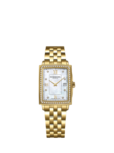 Raymond Weil Women's Toccata 34 Mother of Pearl Diamond Bracelet Strap Watch, Gold, Yellow