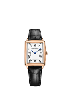 Raymond Weil Women's Toccata 34 Roman Numeral Date Leather Strap Watch, Rose