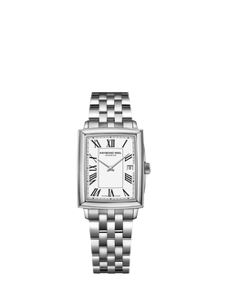 Raymond Weil Women's Toccata 34 Roman Numeral Date Bracelet Strap Watch, Silver