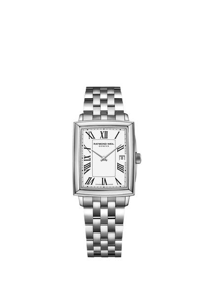 Raymond Weil Women's Toccata 34 Roman Numeral Date Bracelet Strap Watch, Silver