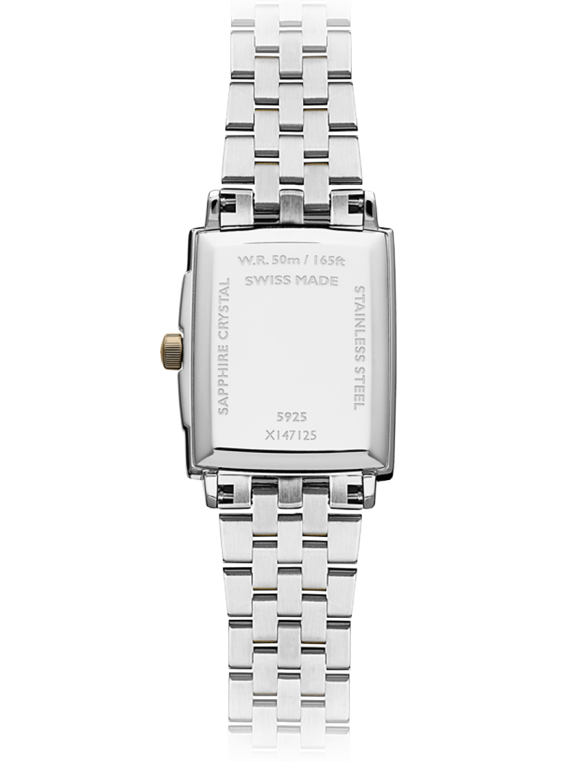 Product image 2 of 3, which shows Raymond Weil Women's Toccata 34 Diamond Date Mother of Pearl Bracelet Strap Watch, Silver/Rose