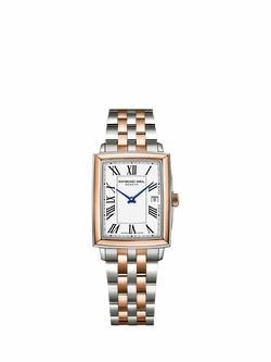 Raymond Weil Women's Toccata 34 Roman Numeral Date Bracelet Strap Watch, Silver & Rose