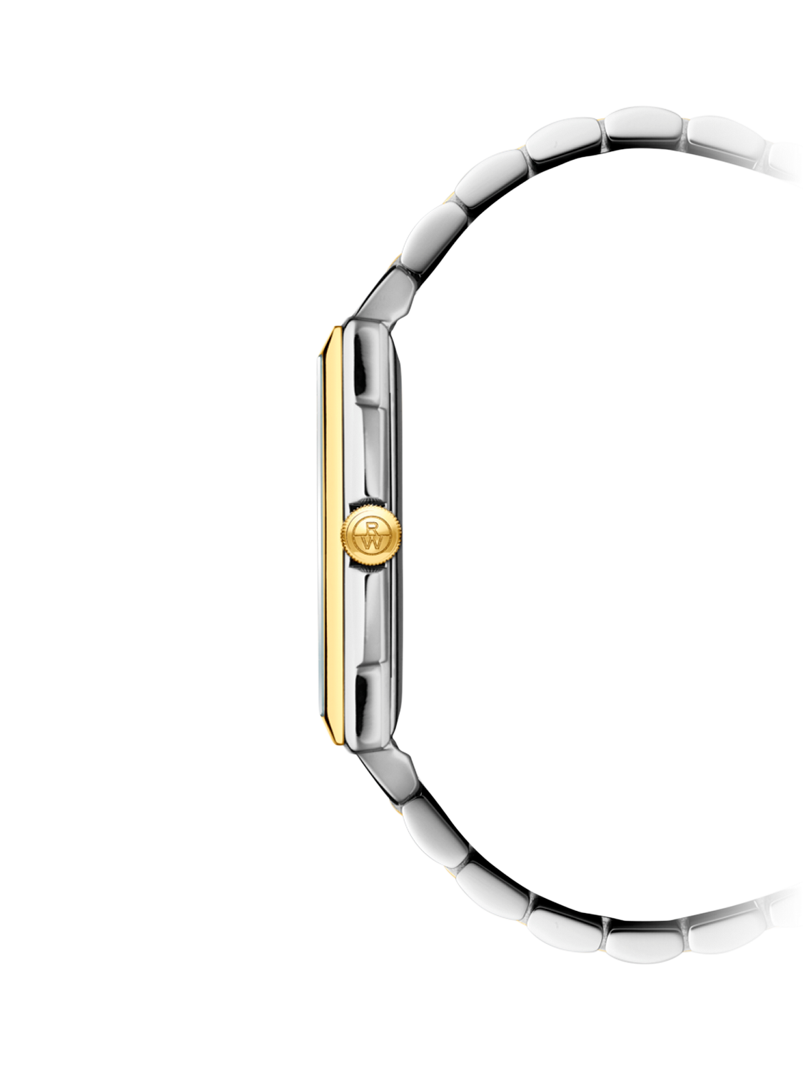 Product image 3 of 3, which shows Raymond Weil Men's Toccata 37 Date Mother of Pearl Diamond Bracelet Strap Watch, Yellow/Silver