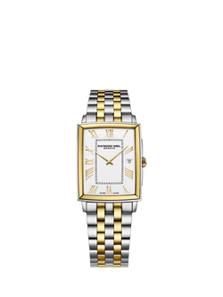 Raymond Weil Men's Toccata 37 Roman Numeral Date Bracelet Strap Watch, Yellow