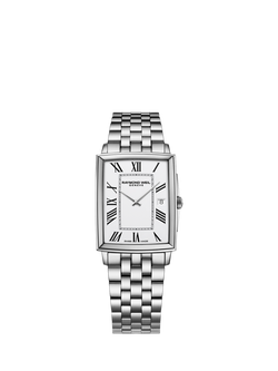 Raymond Weil Men's Toccata 37 Roman Numeral Date Bracelet Strap Watch, Silver