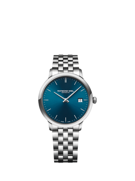Raymond Weil Men's Toccata 39.5 Date Bracelet Strap Watch, Silver, Silver