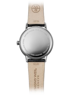 Raymond Weil Men's Toccata 39.5 Date Roman Numerals Leather Strap Watch - view 2, Silver