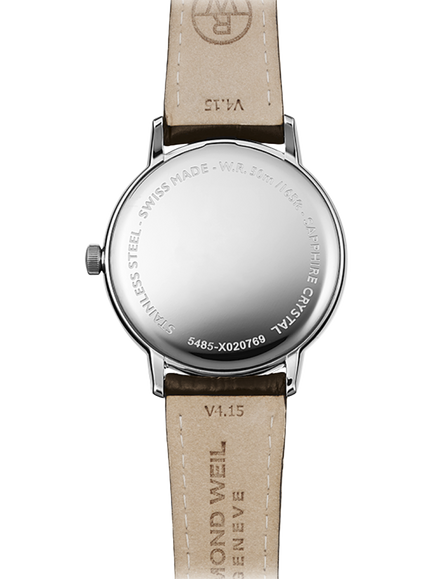 Raymond Weil Men's Toccata 39.5 Date Leather Strap Watch, Silver/Brown - view 2, Silver
