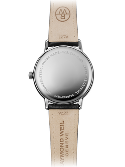 Raymond Weil Men's Toccata 39.5 Date Roman Numerals Leather Strap Watch - view 2, Silver