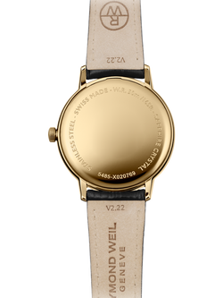 Raymond Weil Men's Toccata 39.5 Date Roman Numerals Leather Strap Watch - view 2, Yellow