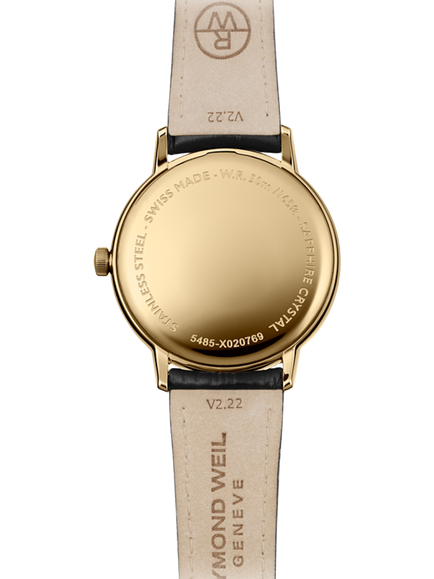 Raymond Weil Men's Toccata 39.5 Date Roman Numerals Leather Strap Watch - view 2, Yellow