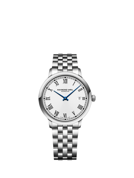 Raymond Weil Men's Toccata 39.5 Date Roman Numerals Bracelet Strap Watch, Silver
