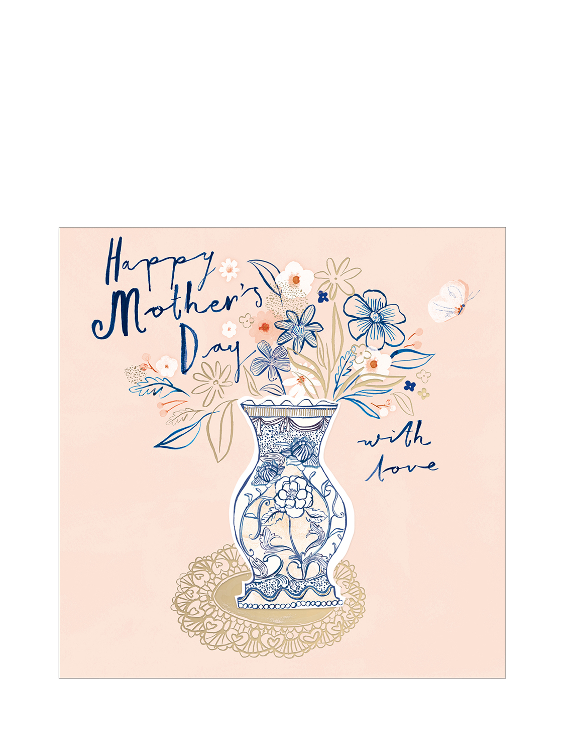 Woodmansterne Floral Vase With Flowers Mother's Day Card