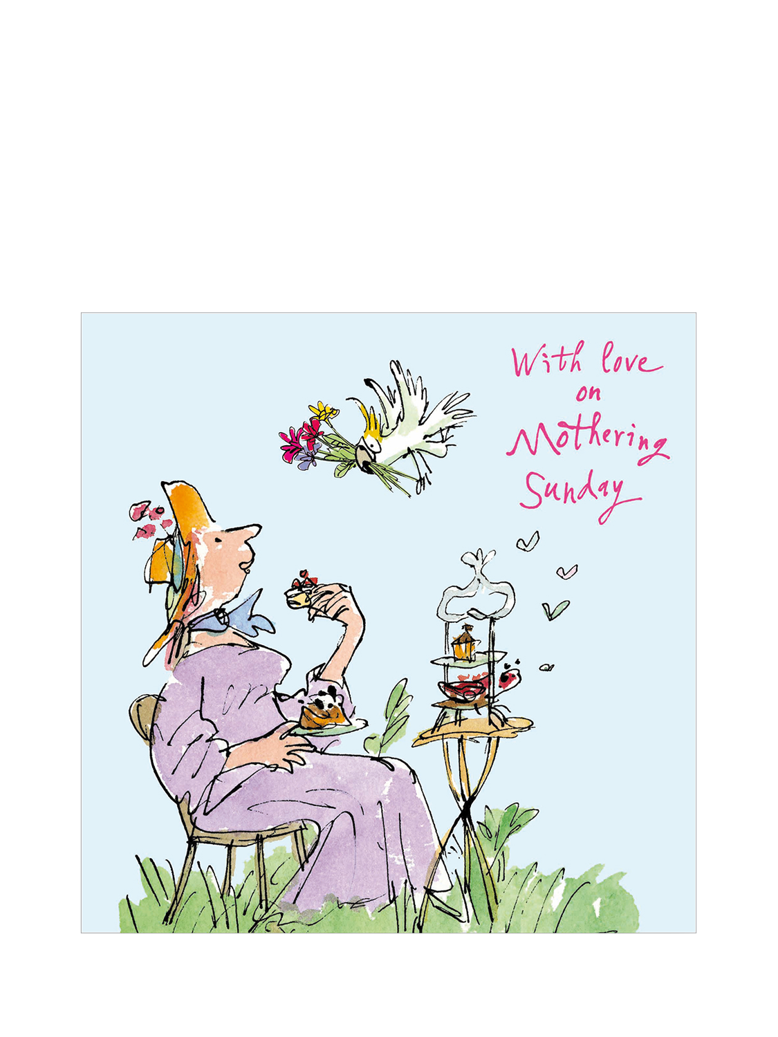Woodmansterne Woman Having Tea Mother's Day Card