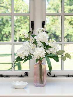 Floralsilk Artificial Hydrangea Bouquet, 50cm, White - view 2, White