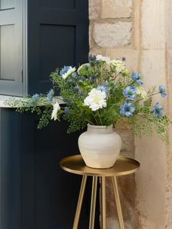 Floralsilk Artificial Secret Garden Bouquet in Ceramic Vase, 53cm, White/Blue - view 2, White/Blue