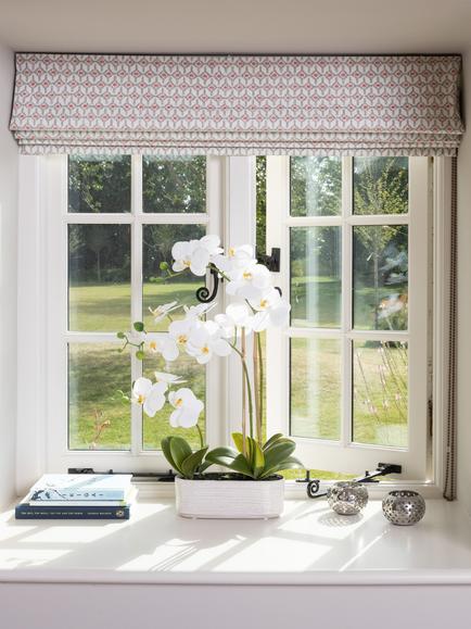 Floralsilk Artificial Orchids in Oval Ceramic Pot, 53cm, White - view 2, White
