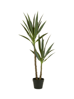 Floralsilk Artificial Yucca Plants in Pot, 112cm, Green, Green