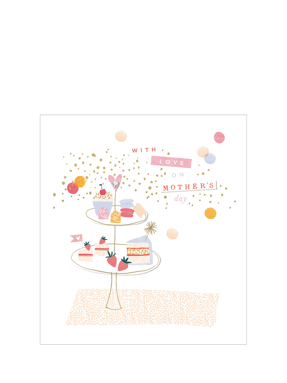 The Proper Mail Company Cake Stand With Love Mother's Day Card