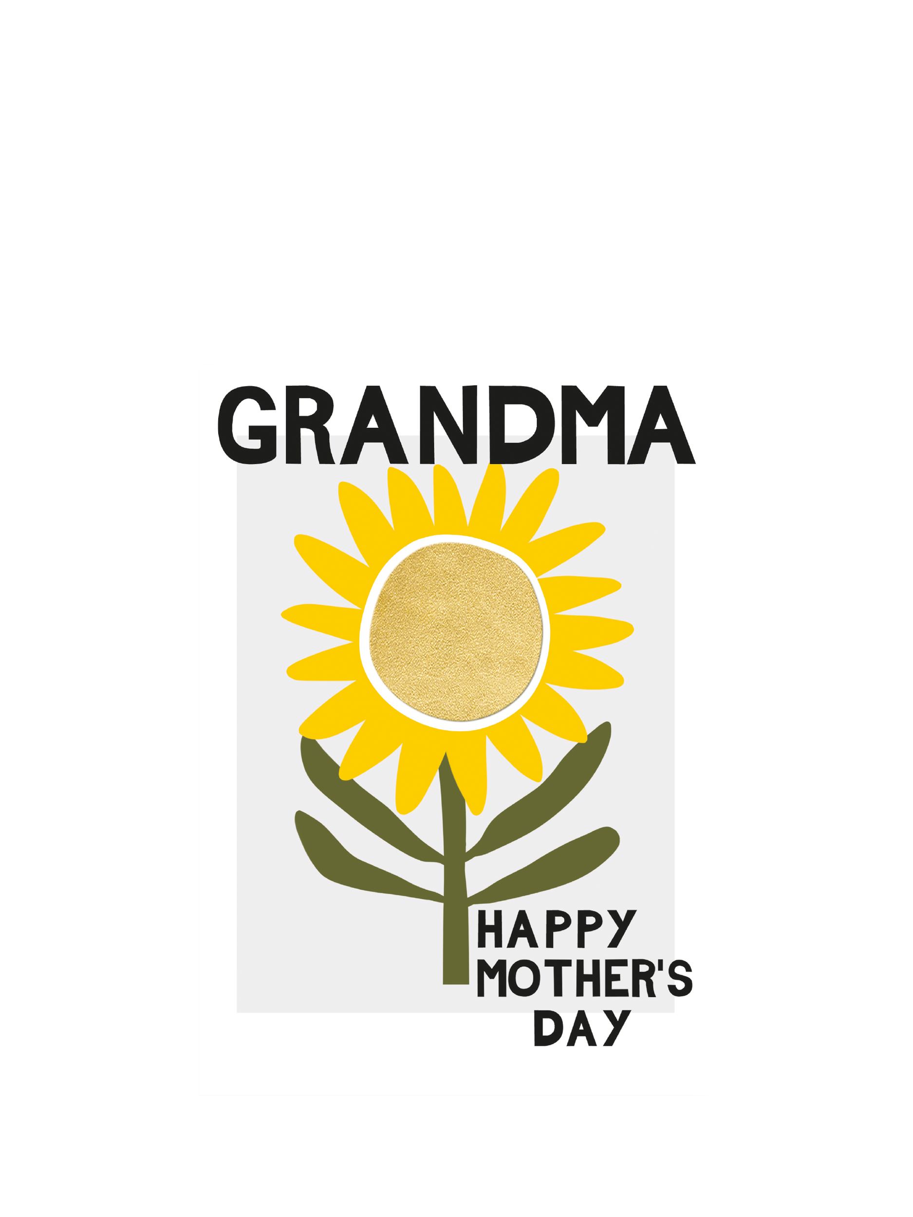 Rachel Ellen Sunflower Grandma Mother's Day Card