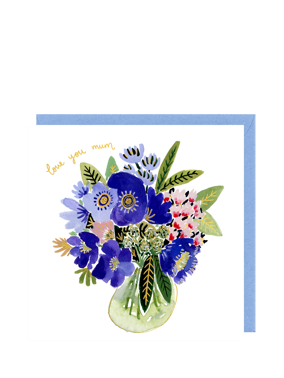 Louise Mulgrew Designs Vase Of Flowers Love You Mum Mother's Day Card