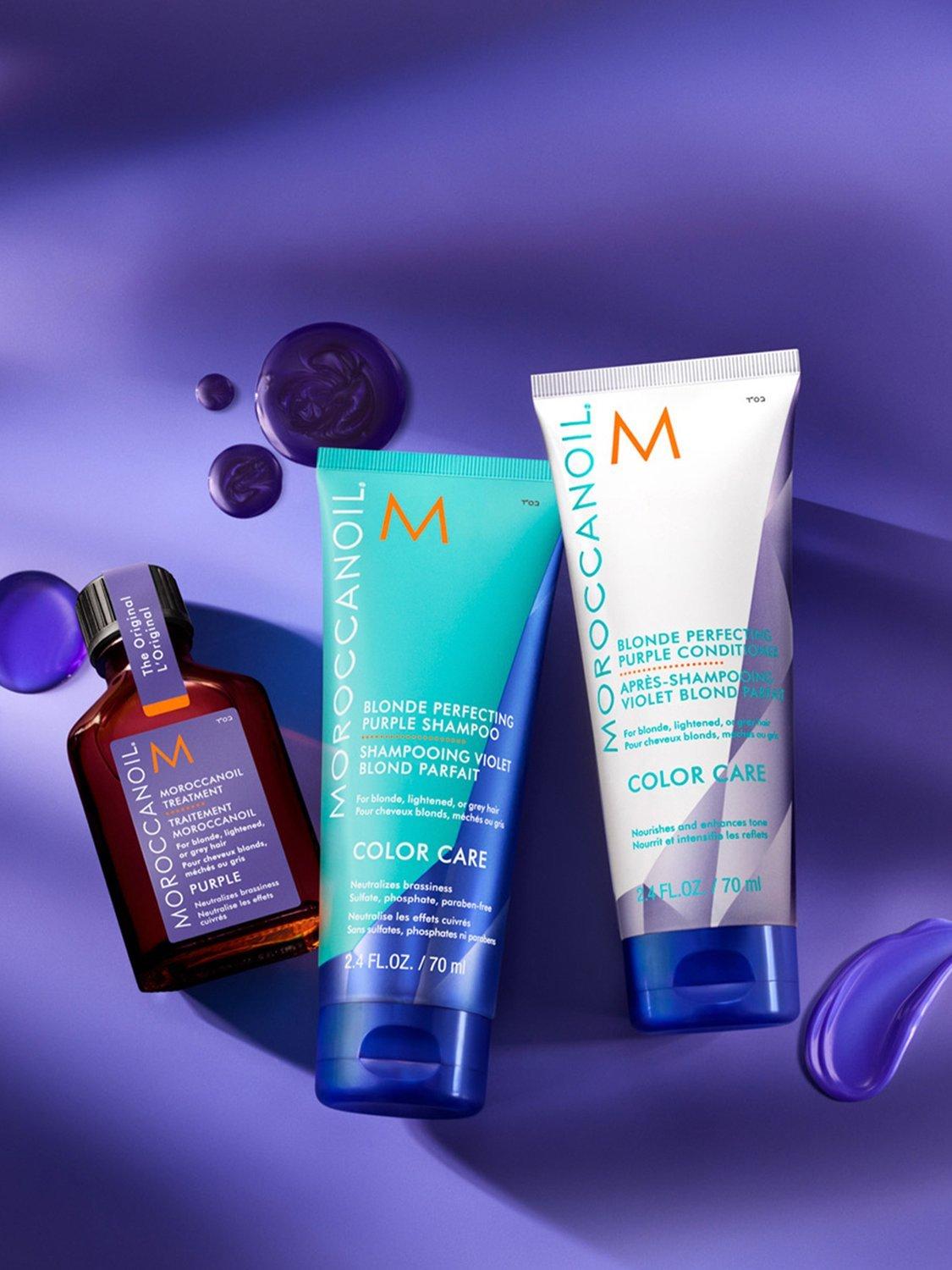 Product image 2 of 8, which shows Moroccanoil Blond Perfecting Purple Shampoo, 200ml