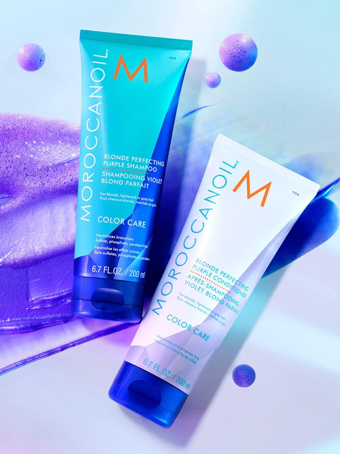 Product image 4 of 8, which shows Moroccanoil Blond Perfecting Purple Shampoo, 200ml