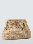 John Lewis Raffia Large Clutch Bag, Light Brown
