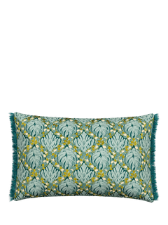 V&A Botanical Harmony Cushion, Blue Teal